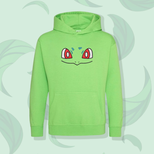 Adult Bulbasaur embroidered hoodie