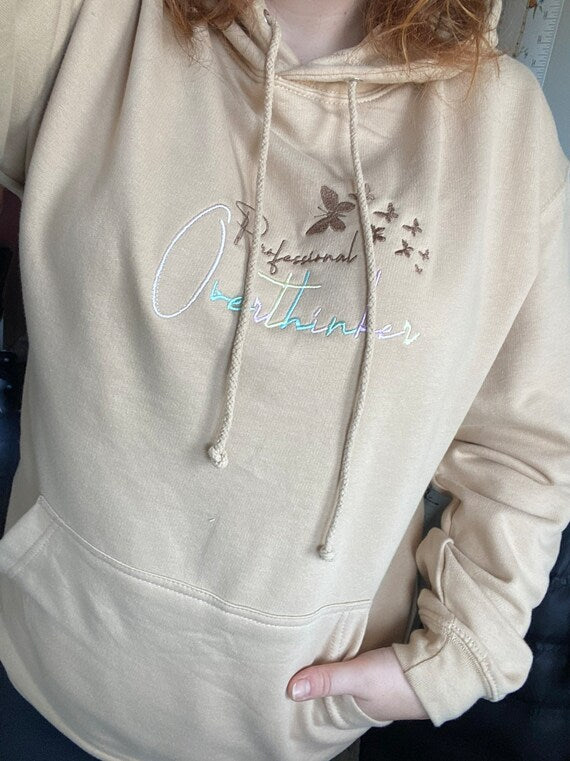 Professional Overthinker embroidered hoodie